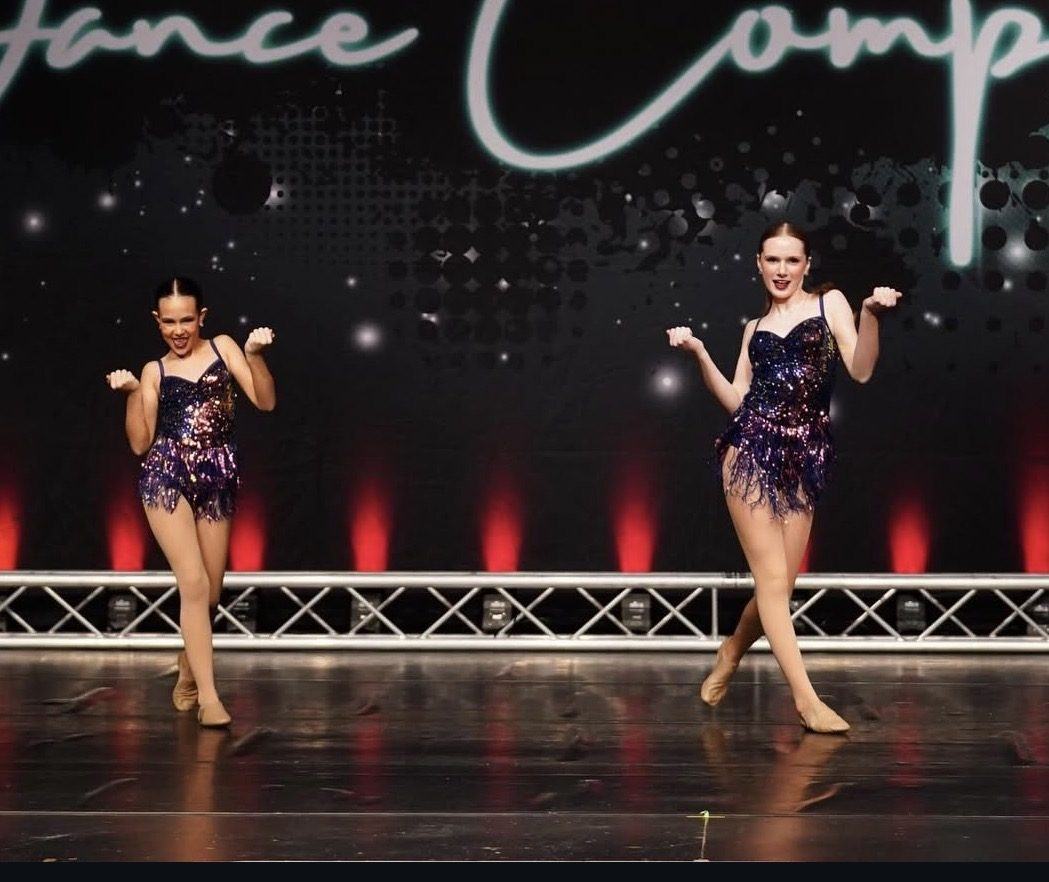 Duo on the competition stage