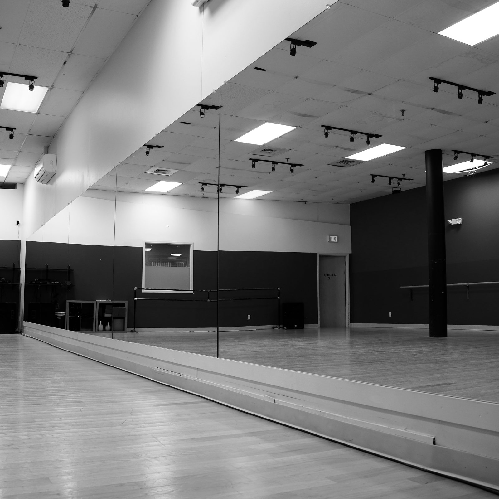 Studio 1 from the mirror wall