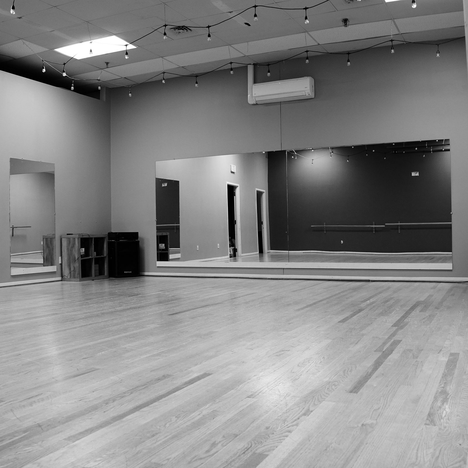 Studio 1 across the mirror wall