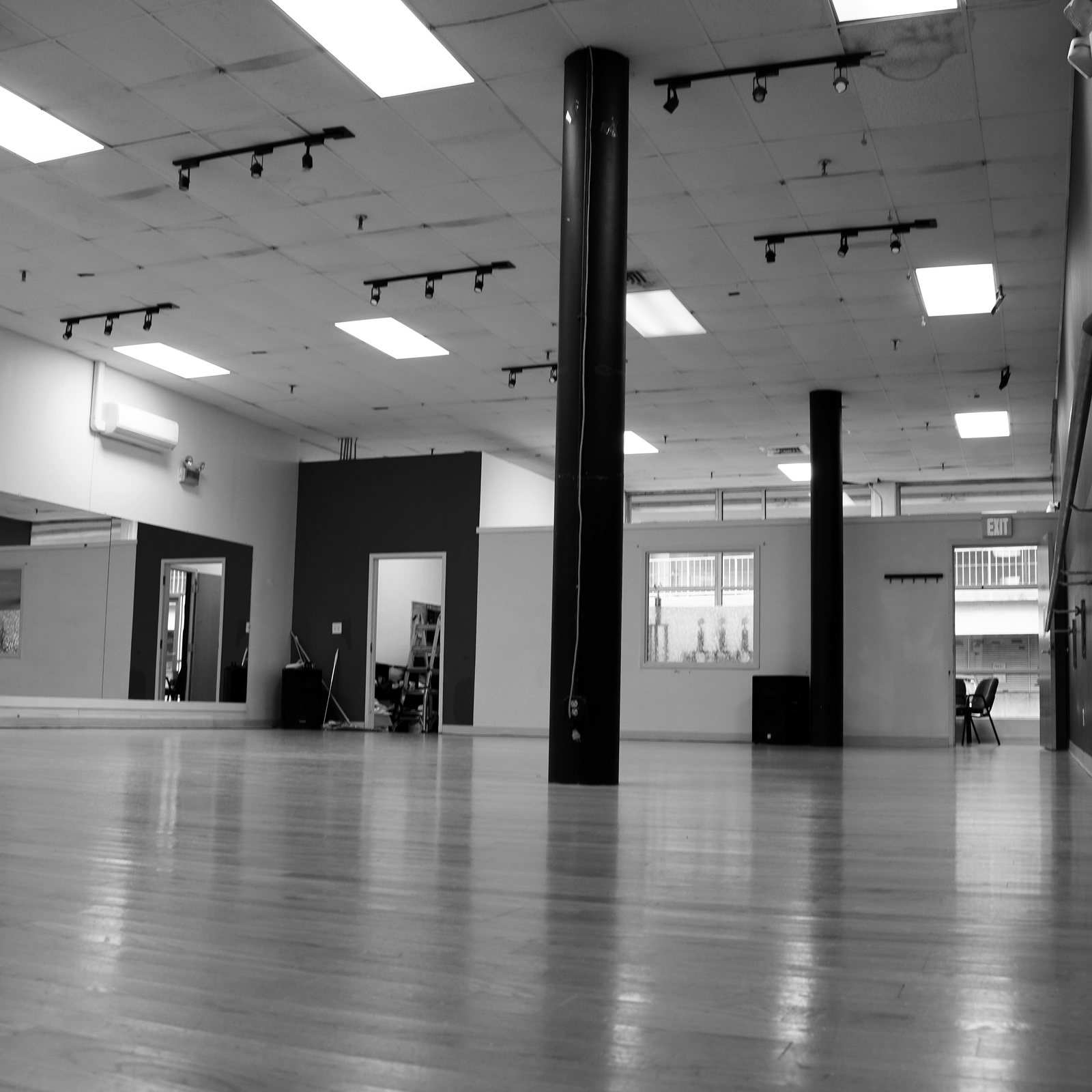Studio 1 looking toward the windows